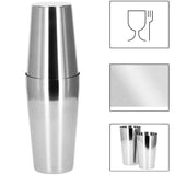 Kit pentru barmani, cocktail shaker, inox, set 14 piese, 600/750 ml, Springos