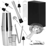 Kit pentru barmani, cocktail shaker, inox, set 14 piese, 600/750 ml, Springos