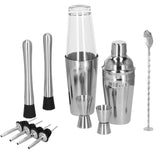 Kit pentru barmani, cocktail shaker, inox, set 18 piese, 700/400/550 ml, Springos