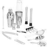 Kit pentru barmani, cocktail shaker, inox, set 18 piese, 700/400/550 ml, Springos