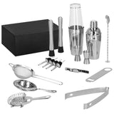 Kit pentru barmani, cocktail shaker, inox, set 18 piese, 700/400/550 ml, Springos