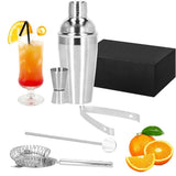 Kit pentru barmani, cocktail shaker, inox, set 5 piese, 550 ml, Springos