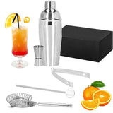 Kit pentru barmani, cocktail shaker, inox, set 5 piese, 750 ml, Springos