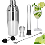 Kit pentru barmani, cocktail shaker, inox, set 6 piese, 550 ml, Springos