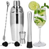 Kit pentru barmani, cocktail shaker, inox, set 6 piese, 550 ml, Springos