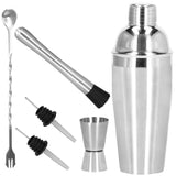 Kit pentru barmani, cocktail shaker, inox, set 6 piese, 550 ml, Springos