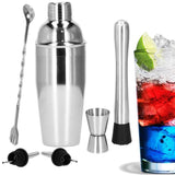 Kit pentru barmani, cocktail shaker, inox, set 6 piese, 550 ml, Springos