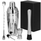 Kit pentru barmani, cocktail shaker, inox, set 6 piese, 550 ml, Springos