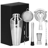 Kit pentru barmani, cocktail shaker, inox, set 8 piese, 550 ml, Springos