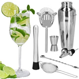 Kit pentru barmani, cocktail shaker, inox, set 8 piese, 550 ml, Springos