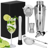 Kit pentru barmani, cocktail shaker, inox, set 8 piese, 550 ml, Springos