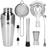 Kit pentru barmani, cocktail shaker, inox, set 8 piese, 550 ml, Springos