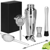 Kit pentru barmani, cocktail shaker, inox, set 8 piese, 550 ml, Springos