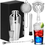 Kit pentru barmani, cocktail shaker, inox, set 8 piese, 550 ml, Springos