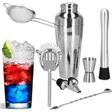 Kit pentru barmani, cocktail shaker, inox, set 8 piese, 550 ml, Springos