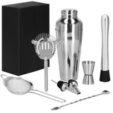 Kit pentru barmani, cocktail shaker, inox, set 8 piese, 550 ml, Springos