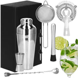 Kit pentru barmani, cocktail shaker, inox, set 8 piese, 550 ml, Springos