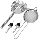 Kit pentru barmani, cocktail shaker, inox, set 8 piese, 550 ml, Springos