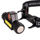 Lampa cap, LED COB+CREE, cu magnet, curea reglabila, 200 lm, USB, Trizand