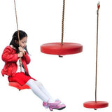 Leagan pentru copii, plastic, rotund, rosu, max 150 kg, 28x100/175 cm
