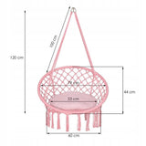 Leagan tip scaun, cu perna, roz, max 150 kg, 79x80x120 cm, Springos