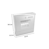 Cutie postala cu LED solar, numar de casa, suport ziar, inox, 33x36.5x12.5 cm