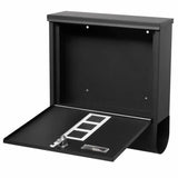 Cutie postala cu loc pentru ziar, negru mat, 30.5x9.5x33.5 cm, Springos