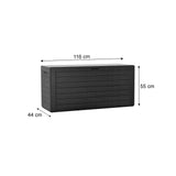 Lada depozitare de gradina, antracit, 116x44x55 cm, Woodenbox