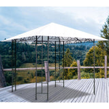 Pavilion pentru gradina/terasa, cadru metalic, alb, 3x3x2.65 m, Delia