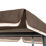 Balansoar gradina, 3 locuri, maro, 230x120x164 cm, functie pat, Chocolate