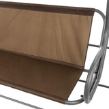 Balansoar gradina, 3 locuri, maro, 230x120x164 cm, functie pat, Chocolate