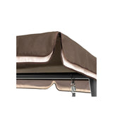 Balansoar gradina, 3 locuri, maro, 230x120x164 cm, functie pat, Chocolate