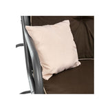 Balansoar gradina, 3 locuri, maro, 230x120x164 cm, functie pat, Chocolate