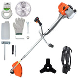 Motocoasa, trimmer, pentru tuns iarba, pe benzina, 2500 W, 3.4 CP, cu accesorii, Tatta