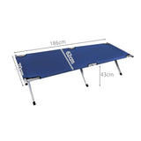 Pat pliabil camping, gradina, pescuit, poliester, structura metalica, bleumarin, max 110 kg, 186x70x43, Malatec