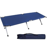 Pat pliabil camping, gradina, pescuit, poliester, structura metalica, bleumarin, max 110 kg, 186x70x43, Malatec