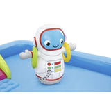 Piscina gonflabila pentru copii, de joaca, cu tobogan, 228x206x84 cm, Bestway Little Astronaut