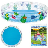 Piscina gonflabila pentru copii, rotunda, model acvatic, 152x30 cm, Bestway Deep Dive