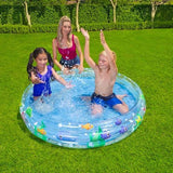 Piscina gonflabila pentru copii, rotunda, model acvatic, 152x30 cm, Bestway Deep Dive