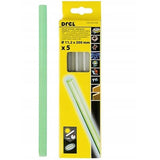 Baton silicon pentru pistol lipit, fluorescent, 5 buc, 11.2x200 mm