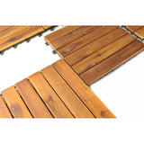 Podea de gradina/balcon din lemn, 10 buc, 30x30 cm, Malatec