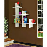 Raft decorativ perete, suspendat, pal melaminat, alb, 80x20x80 cm, White Shelf, Minar