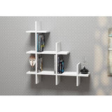 Raft decorativ perete, suspendat, pal melaminat, alb, 80x20x80 cm, White Shelf, Minar