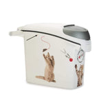 Recipient stocare mancare, pentru animale, model pisica, plastic, 15 L, 51x23x36 cm, Strend Pro 