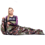 Sac de dormit, turistic, 2 in 1, camuflaj, 210x73 cm, Springos