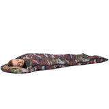 Sac de dormit, turistic, 2 in 1, camuflaj, 210x73 cm, Springos