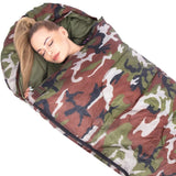 Sac de dormit, turistic, 2 in 1, camuflaj, 210x73 cm, Springos