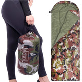 Sac de dormit, turistic, 2 in 1, camuflaj, 210x73 cm, Springos