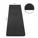 Saltea pentru yoga, fitness, neagra, 183x61x0.6 cm, Springos