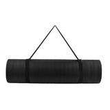 Saltea pentru yoga, fitness, curea transport, neagra, 181x61.5x1 cm, Isotrade